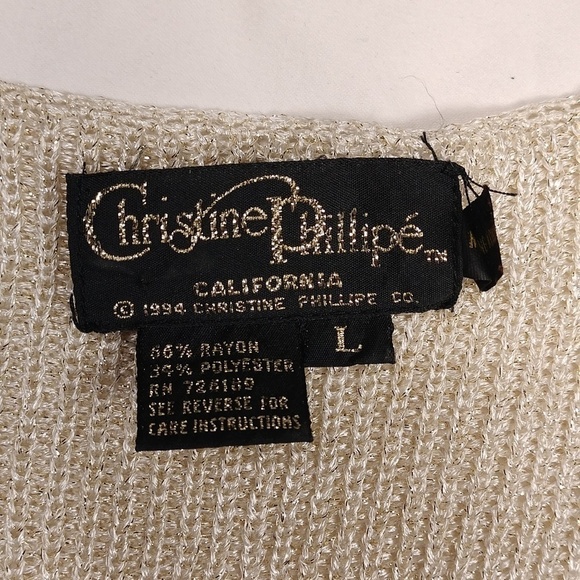 Christine phillipe 1994 vintage large sized top with gold tones in the fabric - Picture 2 of 11
